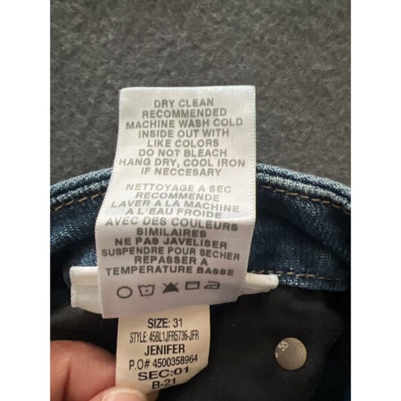 Joe’s Jeans Jenifer Hi Honey Bootcut Jeans Size 31 Curvy Fit Distressed Hem - Picture 7 of 12